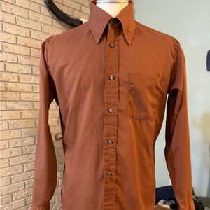 Vintage Burnt Copper Western Shirt – Men’s M